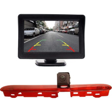 Rear View Camera Transport Window + 4.3 Inch TFT LCD Screen Car Monitor Brake Light Car Roof Rear View Camera for Citroen Dispatch/Toyota Proace/Peugeot Expert Traveller Van 3 Transporter 2016