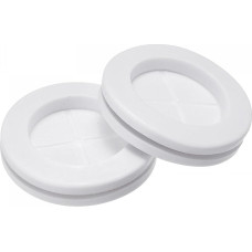 sourcing map Pack of 20 Rubber Grommets Holder Diameter 30 mm Round Double-Sided for Wire Protection White