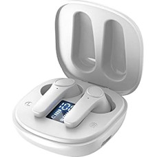 LJOVATN belaidės ausinės - Hi-Fi Stereo ENC triukšmo mažinimo ausinės, atsparios vandeniui IPX7, 6 valandų atkūrimo laikas, LCD ekranas - puikios 