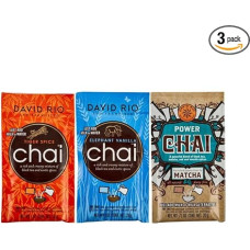 thokika David Rio Tiger Spice, Elephant Vanilla and Power Chai Tasting Kit, 76g
