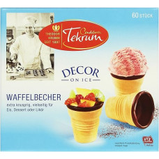 Tekrum Waffle Cups with Cocoa Grease Glaze, Pack of 60 (1 x 230 g)