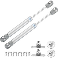 sourcing map 20,3 cm 40 N/4,1 kg Gasdruckfeder für Wohnmobil, Bettboden, Lukentür, TV-Schrank, Kastendeckel (Silber, 10 Stück)