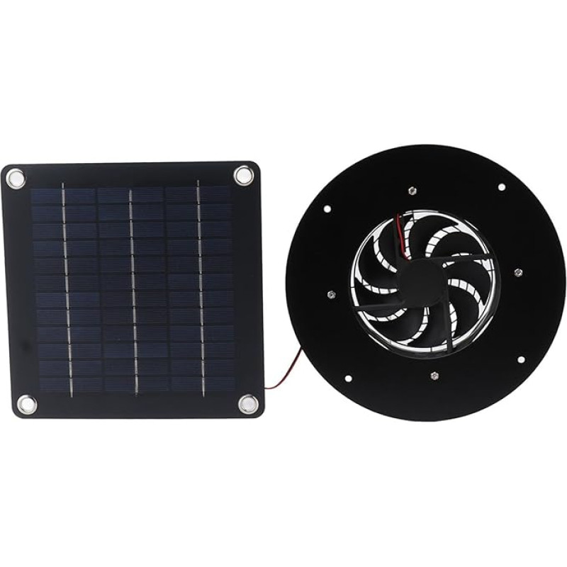 TOPINCN 20 W Solarpanel-Abluftventilator, Solarbetriebener Hochgeschwindigkeitsventilator, Solarventilator, Solar-Abluftventilator für Kleine Gewächshäuser, Hühnerställe, Camping