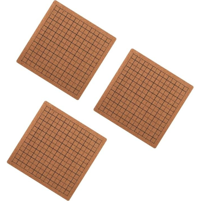 Operitacx Pack of 3 Braided Cork Board Cork Board DIY Macrame Tool Cork Board Lightweight Macrame Work Stand Cork Board for Bracelet Project T Pens Light Brown