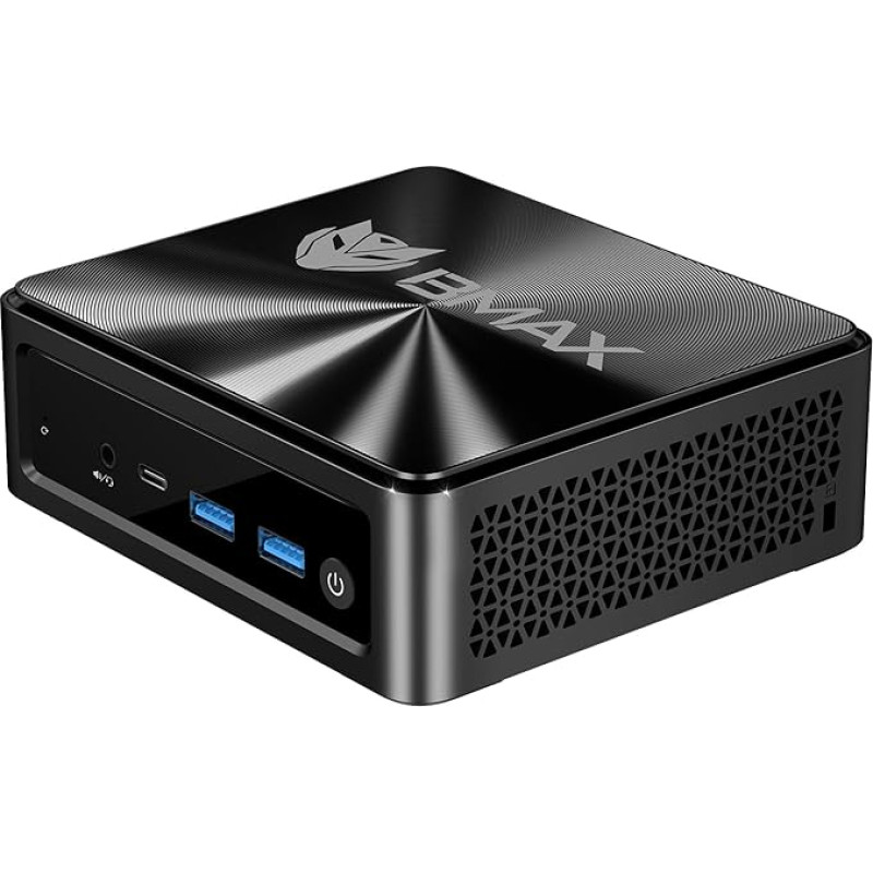 BMAX B5A Pro mini kompiuteris, AMD Ryzen 7 5825U (8C/16T, iki 4,5 GHz), 16 GB DDR4, 512 GB NVMe SSD, mini kompiuteris, stalinis kompiuteris su W11 Pro Home Office | 4K trigubas ekranas | Type-C | WiFi 6 | BT 5.3