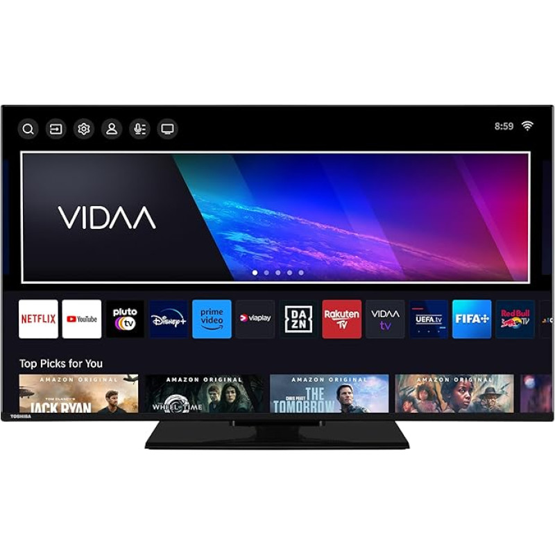 Toshiba 43UV3463DAW 43 Inch VIDAA TV (4K UHD Smart TV, HDR Dolby Vision, Triple Tuner, Bluetooth, Dolby Audio)