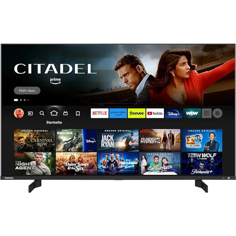 Toshiba 43QF5D63DA 43 Inch QLED TV/Fire TV (4K Ultra HD, HDR Dolby Vision, Smart TV, Triple Tuner, Alexa Built-In, Bluetooth, Sound by Onkyo) [2023], Black