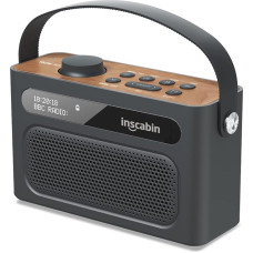 Inscabin M60 Portable DAB/DAB + FM Digital Radio/Portable Wireless Speaker with Bluetooth/Stereo Sound/Double Speaker/Dual Alarm/Battery/Beautiful Design