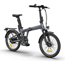 ADO E-Bike Air20Pro, elektriniai dviračiai, sulankstomas dviratis E-Bike, diržinė pavara, E Bike 20 colių, 2 pavaros, ADO Smart App, Bafang bešepetėlinis variklis, 3,5 colio IPS ekranas, ebike Moterys / Vyrai