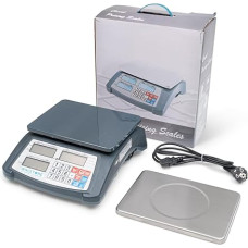 WIKISTORE Digital Scales 30 kg, Electronic Scales with 1.0 g Resolution, Professional Scales with 3 Displays and Count Function, Precise, Robust and Durable Work Tool