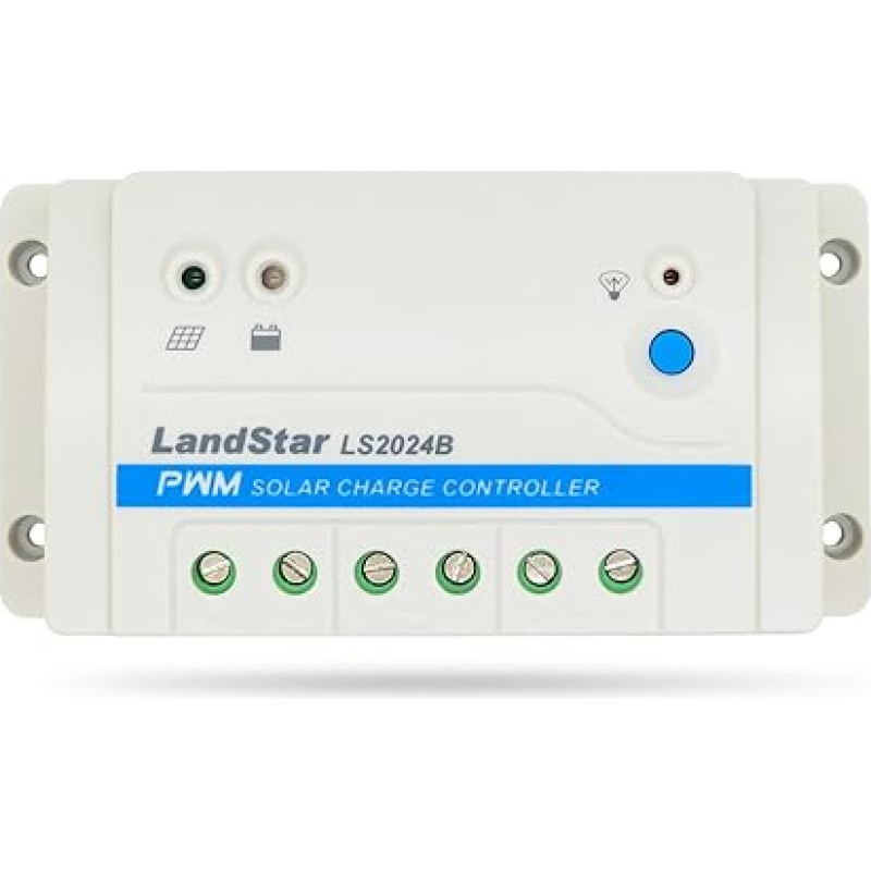 EPEVER Solar Charge Controller 20A 12V/24V Car Work Solar Panels PWM Regulator Fit for Sealed, Gel, Flooded Battery (LS2024B)