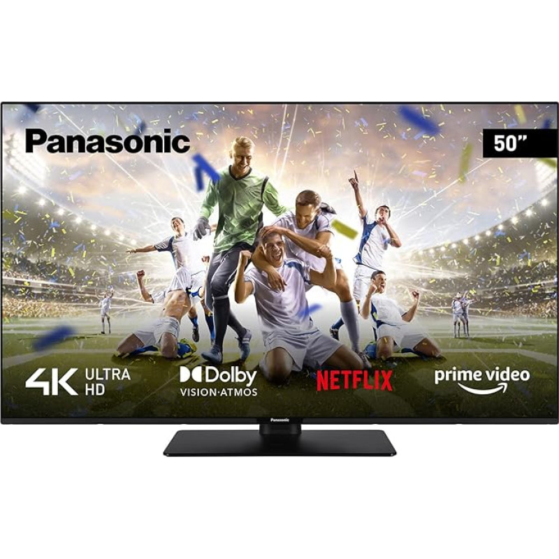 Panasonic TX-50MX600E, 50 Inch 4K Ultra HD LED Smart TV, High Dynamic Range (HDR), Linux TV, Dolby Atmos & Dolby Vision, Google Assistant & Amazon Alexa Support, Bluetooth, Black