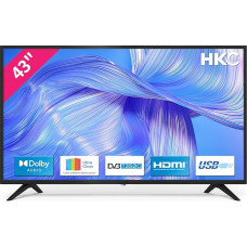 HKC 43D1 TV 43 Inch (TV 109 cm), Dolby Audio, LED, Triple Tuner DVB-C / T2 / S2, CI+, HDMI, Media Player via USB, Digital Audio Output, incl. Hotel Mode