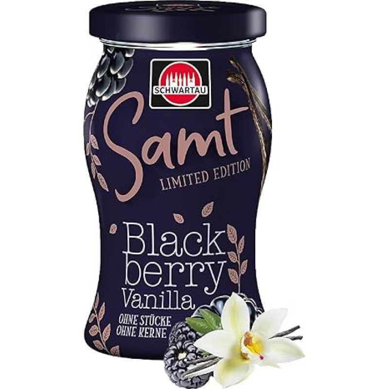 Schwartau Velvet blackberry vanilla, fruit spread without pieces and without seeds, 270 g