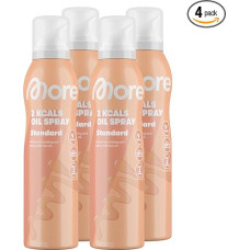 MORE 2 Calories Oil Spray, Normal, 4 x 800 purškiklių, purškiklis kepimui, skrudinimui ir kepimui ant grotelių