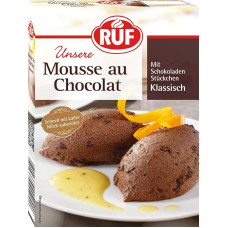 RUF Mousse au Chocolat, Classic Dessert with Soft Melting Chocolate Pieces, Just Add Milk, Gluten Free, 1 x 100 g