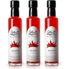 GLOSA MARINA Picante Crema Balsámica Picante Balzaminis actas Picante Balzamico Gurmaniškas actas Kreminis aitriųjų paprikų aštrus Pakuotė 3 x 250 ml