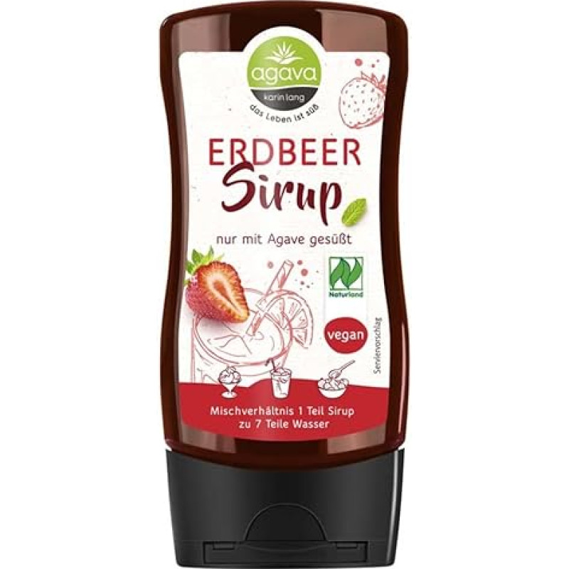 Agava DE-ÖKO-001 Strawberry Syrup Dispenser 350 g Organic