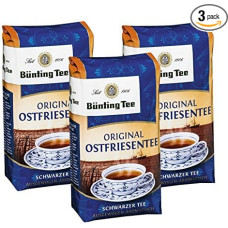 Bünting Tee Original East Frisian Tea Pack of 3 - Loose Black Tea - 3 x 200g