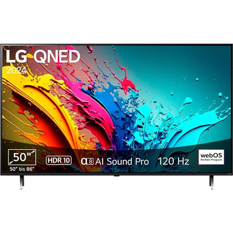 LG TV QNED 2024 | 50QNED85T | 50 Inch (120 cm) | QNED | Processor α8 AI 4K | Alexa