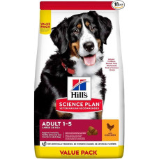 Hills''s Science Plan Canine Adult Health & Fitness sausas maistas didelėms veislėms su vištiena 18kg