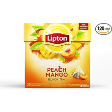 Lipton Tea Mango and Peach - 20 Pyramids (6 Boxes: 120 Pyramids)