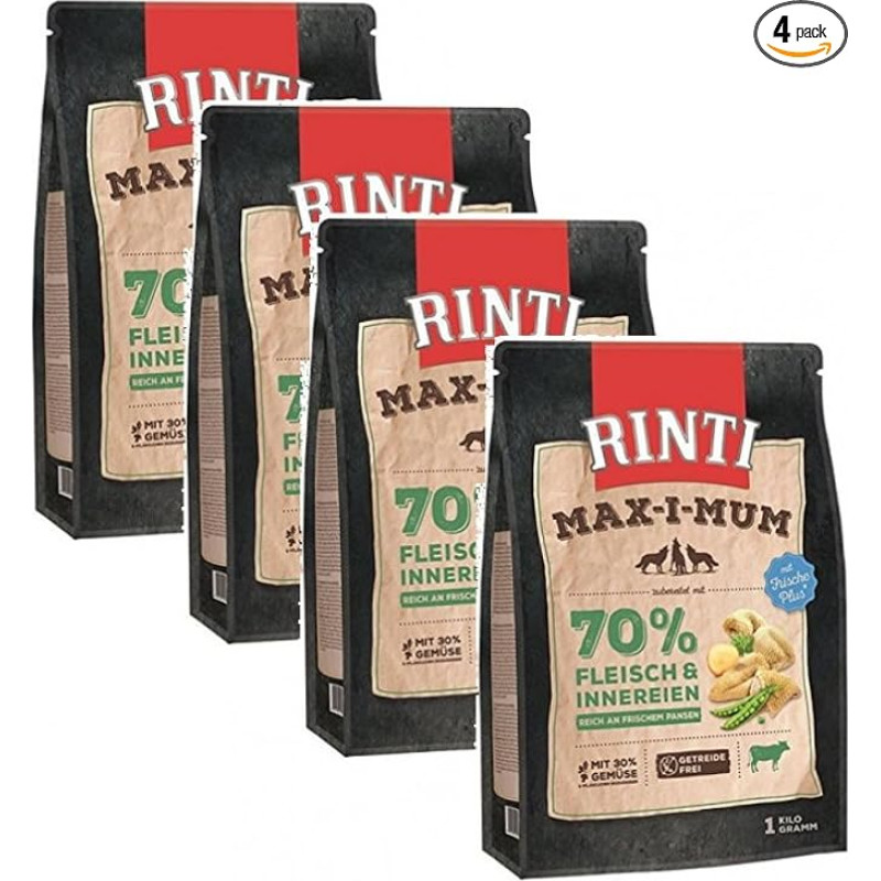 Rinti Max-i-Mum Pansen 1 kg sauso šunų ėdalo Dydis 4 x 1 kg