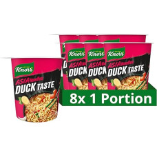Knorr Asia Noodles Momentiniai makaronai Duck Taste Delicious Asia Noodles Paruošti vos per 3 minutes 8 x 61 g