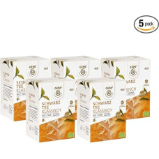GEPA Organic Black Tea Classic 20 Tea Bags Pack of 5