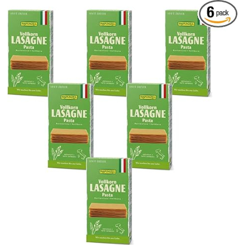 Rapunzel Organic Lasagna Plates Whole Grain (6 x 250 g)