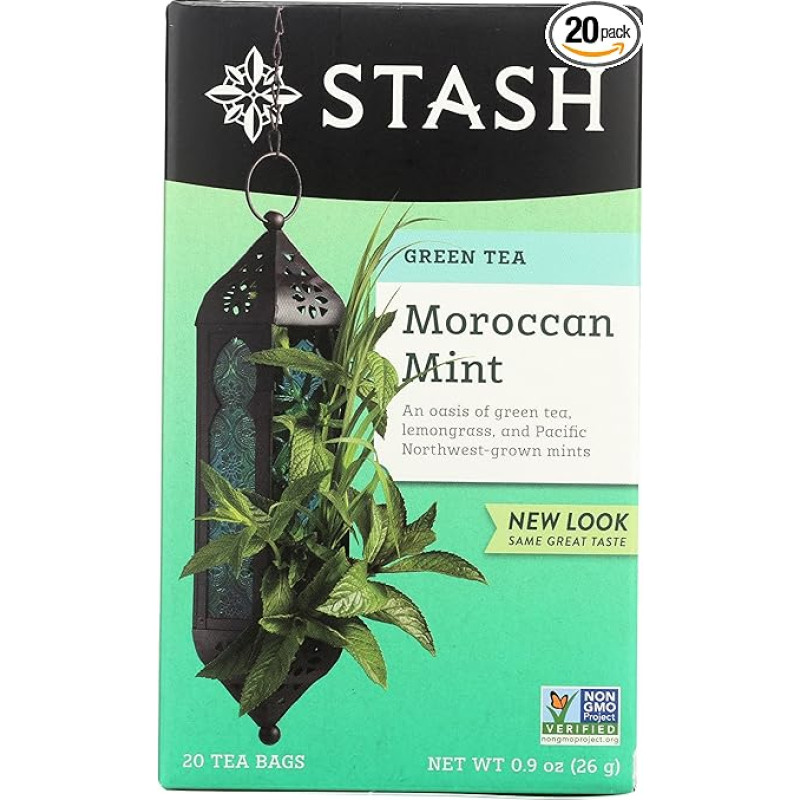 Stash Tea Company Premium Moroccan Mint Green Tea 20 Tea Bags 26g