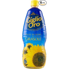 6x Carapelli Giglio oro girasole 1L saulėgrąžų aliejaus iš Italijos kepimo aliejus