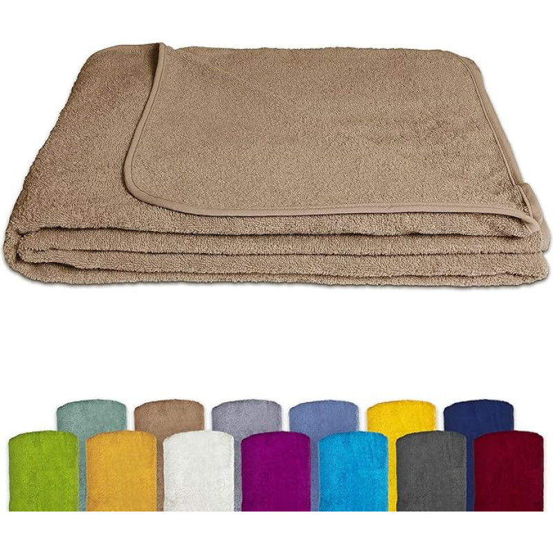 KiGATEX frotinis vasarinis pledas, minkštas, 100 % medvilnės, 150 x 200 cm, Öko-Tex sertifikatas, Sahara, 150x200 cm