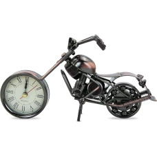 Kūrybiškas retro motociklo modelio laikrodis Metalinis motociklų kolekcijos lentynos laikrodis Geležis Šiuolaikinis menas Namų biuro dekoracijos Ornamentai Dovana tėčiui Vyrams Motociklų mėgėjams