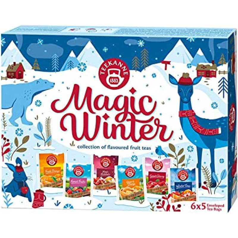 TEEKANNE Magic Winter Tea Selection with 6 Flavours - 5 Tea Bags Each