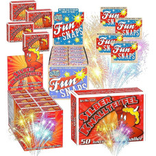TK Gruppe Timo Klingler Happy Sparks® 1000x Fun Snaps Fireworks for Teenagers and Children - Category F1 Pop Toy in Display, Comparable to Bangers