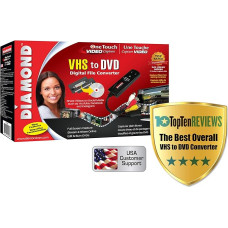 Diamond VC500 USB 2.0 vieno prisilietimo VHS į DVD vaizdo įrašymo įrenginys su Win7, Win8 ir Win10