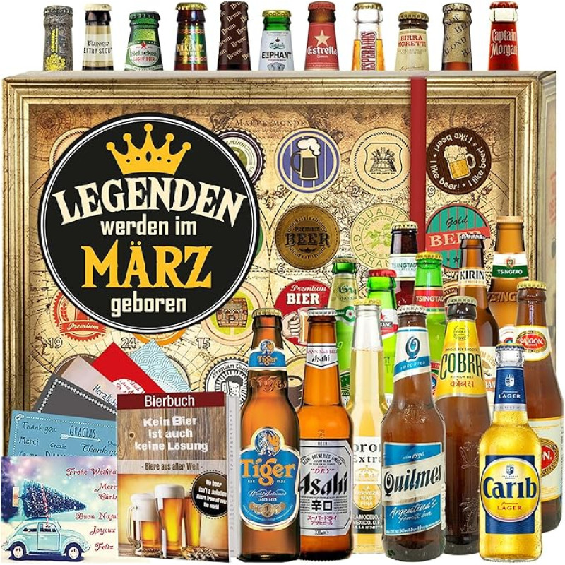 Legenden werden im März geboren + 24 Biere aus der Welt im Adventskalender + Bier aus aller Welt 2024 2025 24x