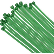 sourcing map 100 Stück Kabelbinder 34,9 cm, selbstsichernde Nylon-Drahtbinder mit 22,7 kg Zugfestigkeit für drinnen und draußen, Grün