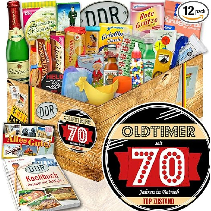 ostprodukte-versand Oldtimer 70 ++ Gimtadienio dovana močiutei ++ Nostalgijos dovanų rinkinys