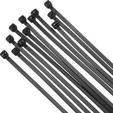 QUARKZMAN 100 Stück Kabelbinder 12 Zoll, selbstsichernde Nylon-Kabelbinder mit einer Zugfestigkeit von 50 lbs für den Innen- und Außenbereich, Schwarz