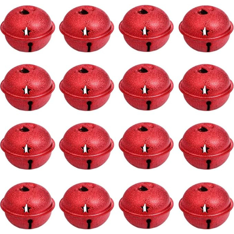 EXCEART 30 kalėdinių varpelių pakuotė su išpjovomis, rogių varpelis, kalėdinės eglutės dekoracijos, kalėdinės eglutės dekoracijos amatams, raktų pakabukai, kalėdinis vainikas, girlianda (4 cm)