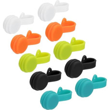 sourcing map Magnetic Cable Clips 2.8 x 0.6 Inch Magnetic Cable Ties Reusable for Home Kitchen Office 5 Colors Set of 10