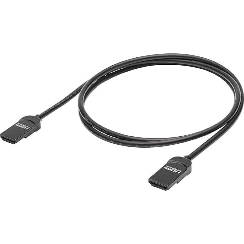 Hicon HI-HDSL-0200 HDMI kabelis Ultra Slim Fit 3,6 mm Male 4K 50/60fps UHD Premium High Speed 18 GBit/s HDR 10 3D su Ethernet iki 2 m Kompaktiškas labai lankstus 2 m