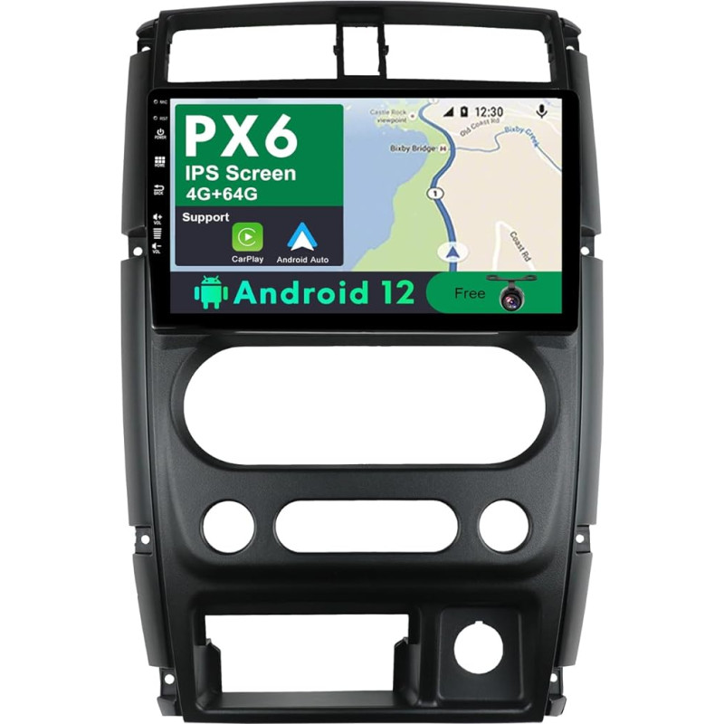 JOYX PX6 Android 11 IPS automobilinis radijas, tinkamas Suzuki Jimny 3 (2005-2019) - 4G + 64G - atbulinės eigos kamera nemokamai - 2 DIN 9 colių - DAB vairo valdymas WiFi CarPlay Android automobilinis HDMI 4K vaizdo įrašas AHD greitai