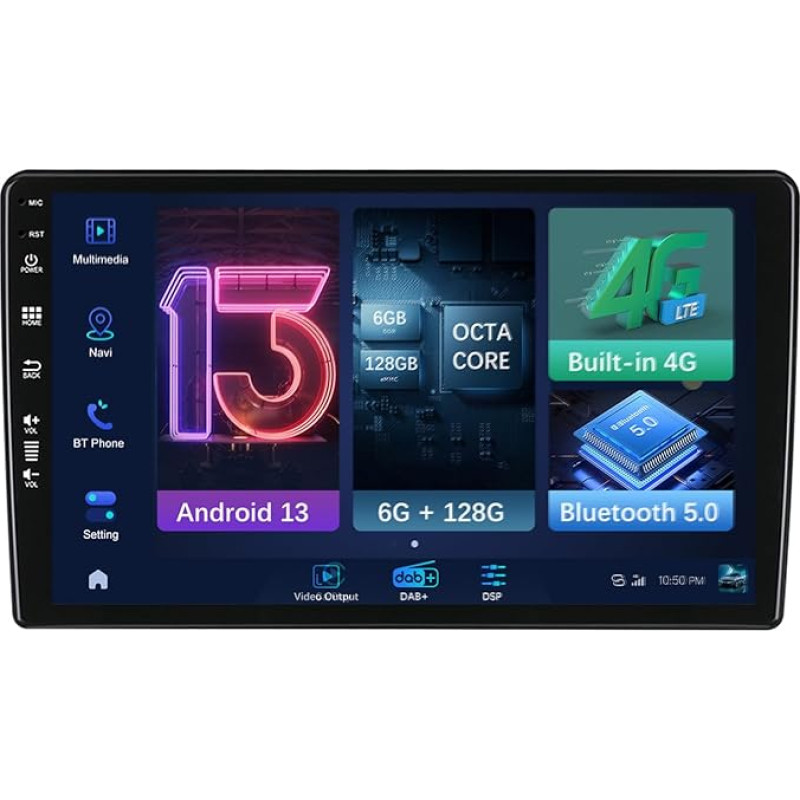 MISONDA DAB+/4G Double DIN Android automobilinis radijas Citroen Berlingo/Peugeot Partner 2008-2019 GPS navigacija Carplay Android Car Fast Boot 360 Camera WiFi RDS FM-6+128G