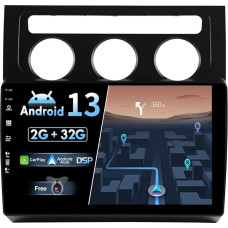 BXLIYER Android 12 IPS automobilinis radijas, tinkamas VW Touran (2003-2010 m.) - Integruotas CarPlay Android automobilis - Nemokama atbulinės eigos kamera - 2G + 32G - 10.1 colių 2 DIN - DSP DAB vairo valdymas WiFi Fast Boot