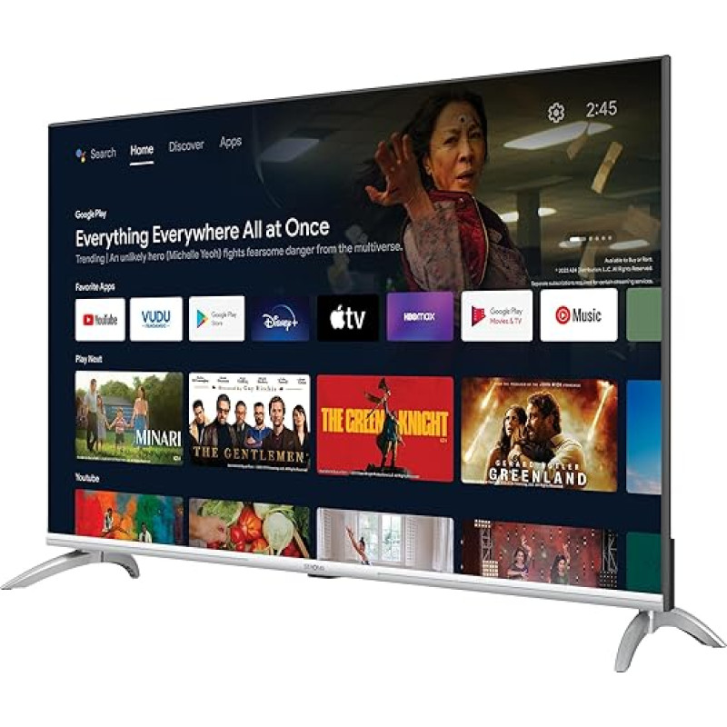 STRONG SRT43UD6593 108 cm (43 Inch) TV (Full HD Smart TV, HD Triple Tuner, App Store, Prime Video, Netflix, YouTube, DAZN, Disney+) [Mod. 2023]