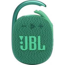 JBL Clip 4 Eco Bluetooth Speaker Made of Recycled Material in Green - Waterproof, Portable Music Box with Practical Carabiner - Up to 10 Hours of Wireless Music Streaming