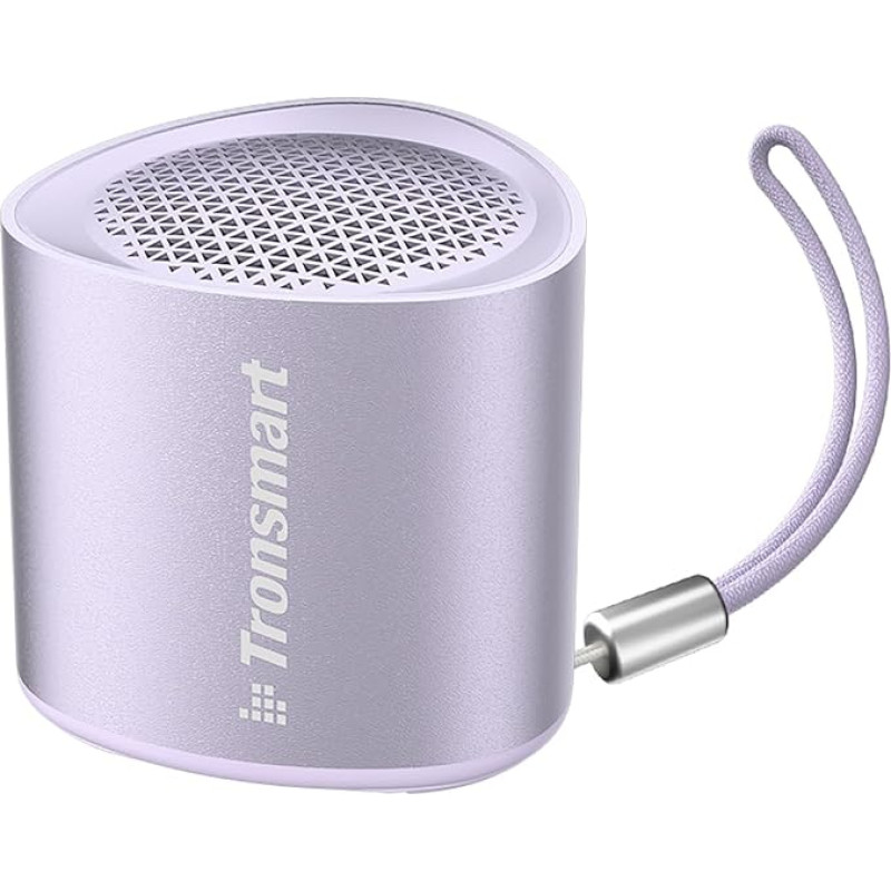 Tronsmart Nimo Mini Bluetooth Speaker, IPX7 Waterproof Music Box, 12 Hours Playtime, Stereo Pairing, Hands-Free Calls, Small Wireless Portable Speaker for Shower, Outdoor Travel, Purple